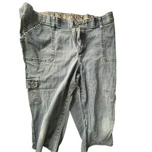 Lee Womens Jeans Denim Blue Paisley Print‎ Straight Leg Size 20W